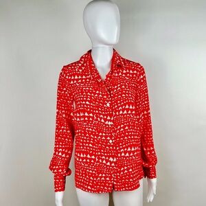 Stella McCartney Gabel Heart Print Silk